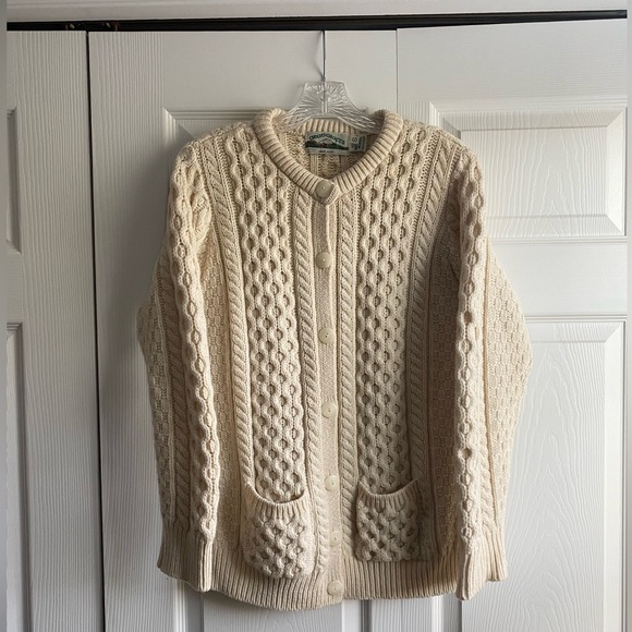 Aran Crafts Wool Cardigan Sweater - Picture 2 of 9